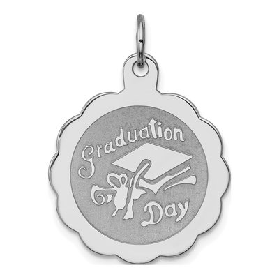 Sterling Silver Graduation Day Disc Charm
