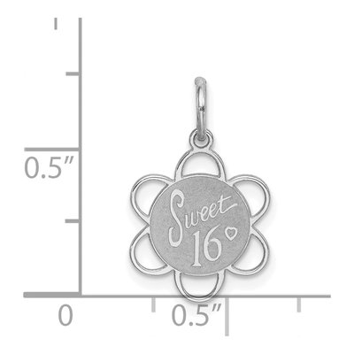 Sterling Silver Sweet Sixteen Disc Charm – view 5
