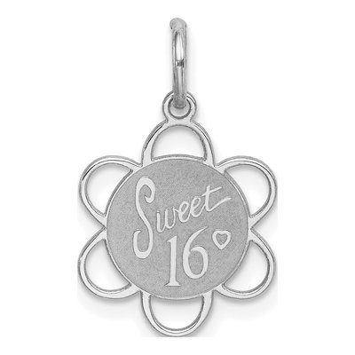 Sterling Silver Sweet Sixteen Disc Charm