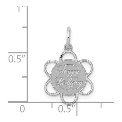 Sterling Silver Happy Birthday Disc Charm – view 6