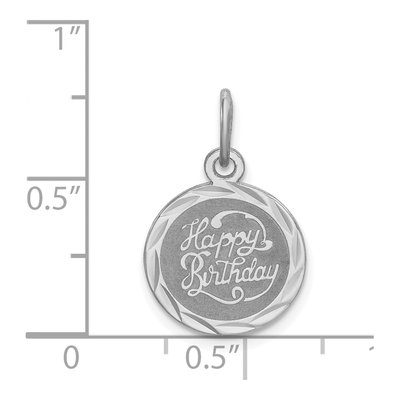 Sterling Silver Happy Birthday Disc Charm – view 6