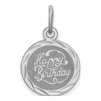 Sterling Silver Happy Birthday Disc Charm