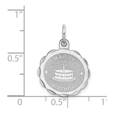 Sterling Silver Happy Birthday Disc Charm – view 6