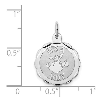 Sterling Silver 'it's Boy' Charm – view 4