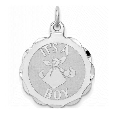 Sterling Silver 'it's Boy' Charm