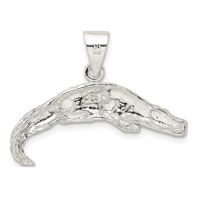 Sterling Silver Alligator Pendant – view 4