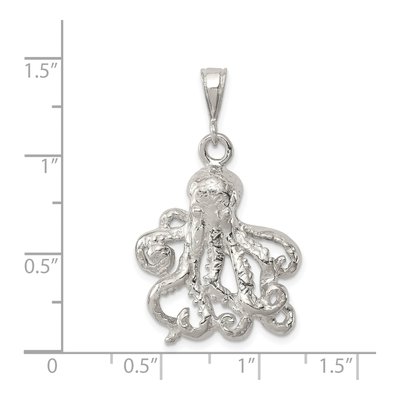 Sterling Silver Octopus Pendant – view 4