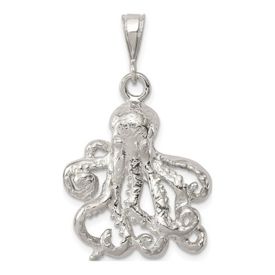 Sterling Silver Octopus Pendant
