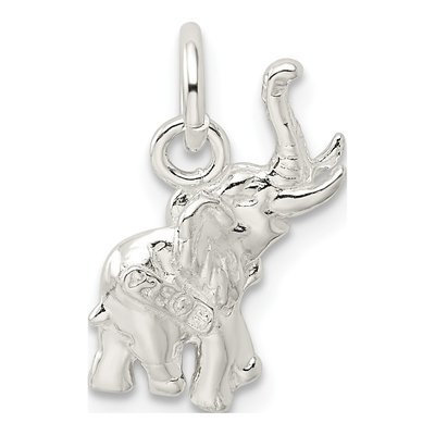 Sterling Silver Elephant Pendant – view 4