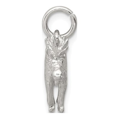 Sterling Silver 3-D Moose Charm – view 3