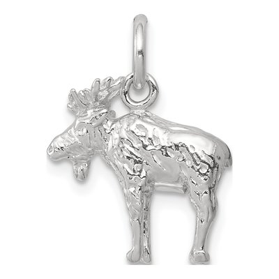 Sterling Silver 3-D Moose Charm
