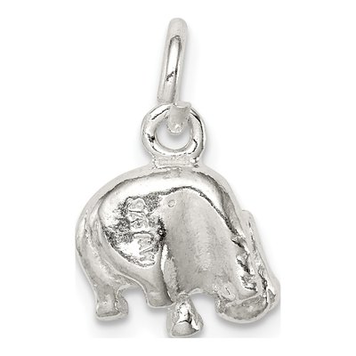 Sterling Silver Hippo Pendant – view 5
