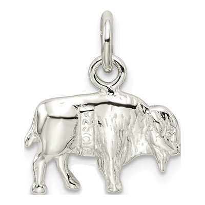 Sterling Silver 3-D Buffalo Pendant – view 4
