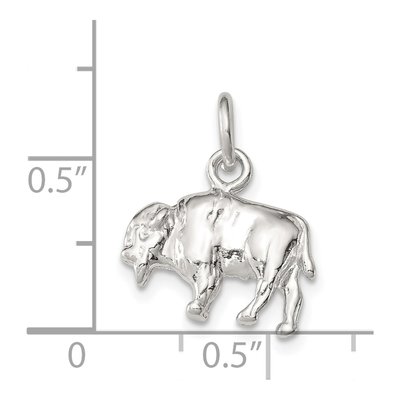 Sterling Silver 3-D Buffalo Pendant – view 5
