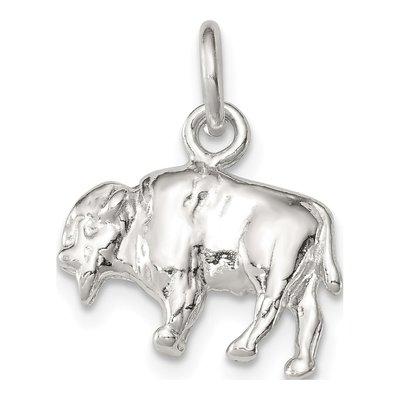 Sterling Silver 3-D Buffalo Pendant
