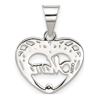 Sterling Silver Mama Heart Pendant – view 4