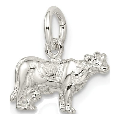 Sterling Silver Cow Pendant – view 6