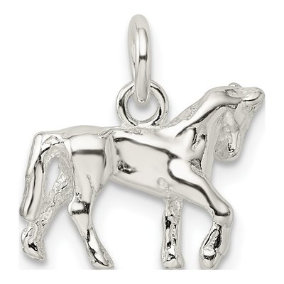 Sterling Silver 3D Horse Pendant – view 4