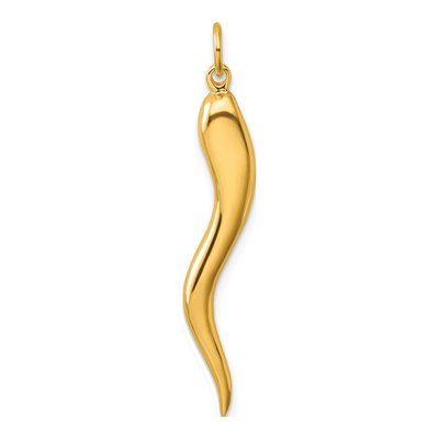 Gold-Plated Sterling Silver Horn Pendant – view 4
