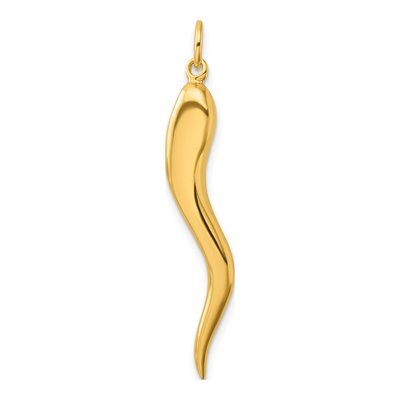 Gold-Plated Sterling Silver Horn Pendant