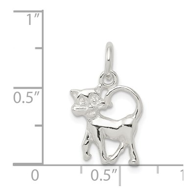Sterling Silver Cat Pendant – view 4