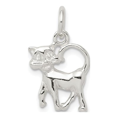 Sterling Silver Cat Pendant