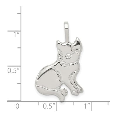 Sterling Silver Cat Pendant – view 4