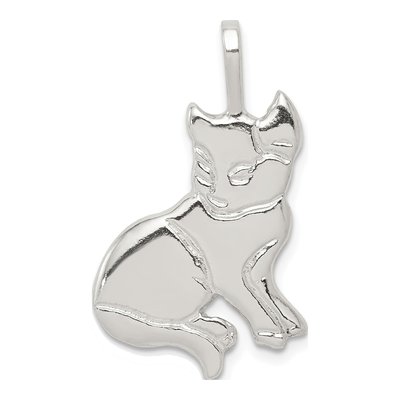 Sterling Silver Cat Pendant