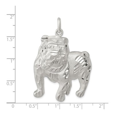 Sterling Silver Bull Dog Pendant – view 4
