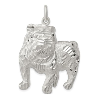 Sterling Silver Bull Dog Pendant