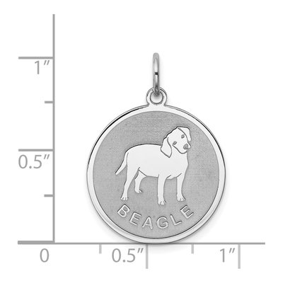 Sterling Silver Beagle Disc Charm – view 4