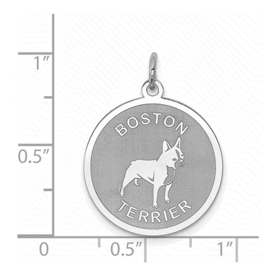 Sterling Silver Boston Terrier Disc Charm – view 4