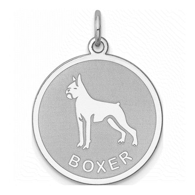 Sterling Silver Boxer Disc Charm