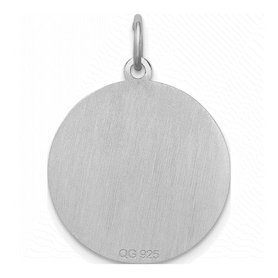 Sterling Silver Bull Dog Disc Pendant – view 5