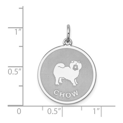 Sterling Silver Chow Disc Charm – view 4