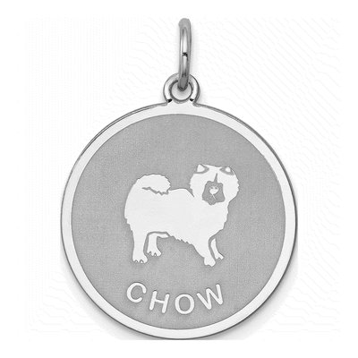 Sterling Silver Chow Disc Charm