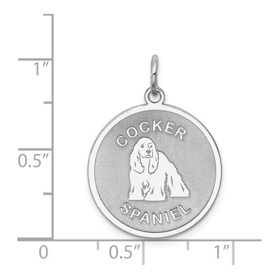 Sterling Silver Cocker Spaniel Disc Charm – view 4