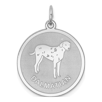 Sterling Silver Dalmatian Disc Pendant