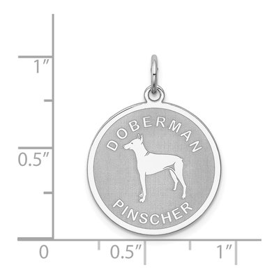 Sterling Silver Doberman Pinscher Disc Charm – view 4