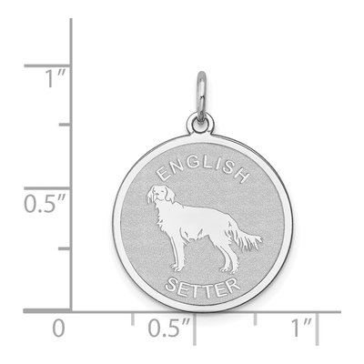 Sterling Silver English Setter Disc Charm – view 4
