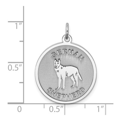 Sterling Silver German Shepherd Disc Charm – view 4