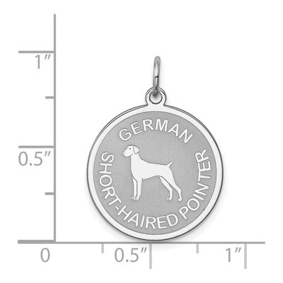 Sterling Silver German Shorthaired Pointer Disc Charm – view 4