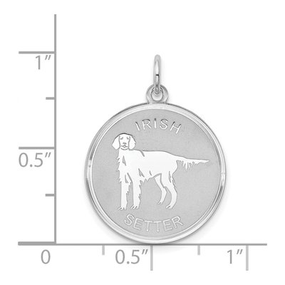 Sterling Silver Irish Setter Disc Pendant – view 4