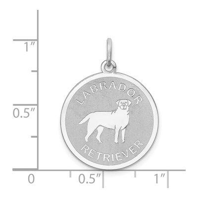 Sterling Silver Labrador Retriever Disc Charm – view 4