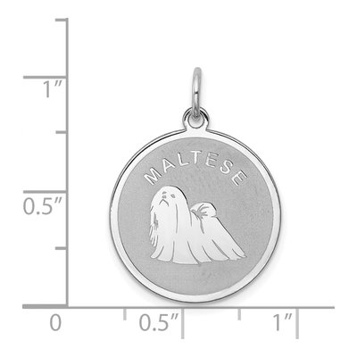 Sterling Silver Maltese Disc Pendant – view 4