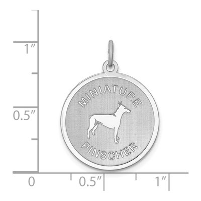 Sterling Silver Miniature Pinscher Disc Charm – view 4