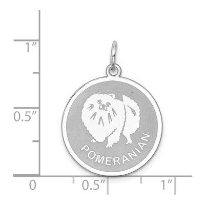 Sterling Silver Pomeranian Disc Pendant – view 4