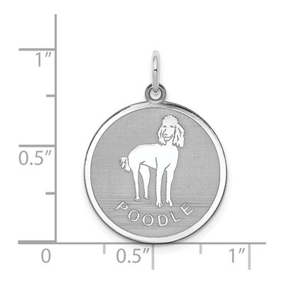 Sterling Silver Poodle Disc Charm – view 4