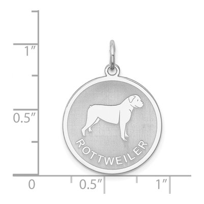 Sterling Silver Rottweiler Disc Pendant – view 4