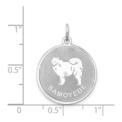 Sterling Silver Samoyed Disc Charm – view 4